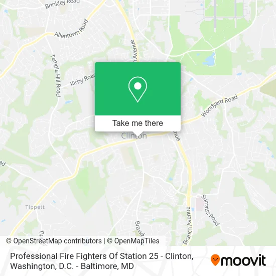 Professional Fire Fighters Of Station 25 - Clinton map