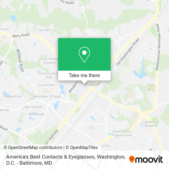 America's Best Contacts & Eyeglasses map