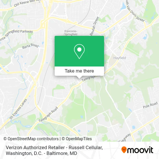 Verizon Authorized Retailer - Russell Cellular map