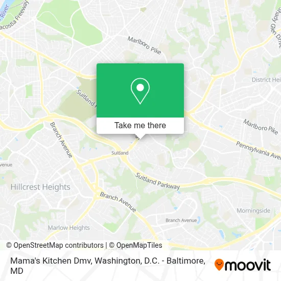 Mama's Kitchen Dmv map