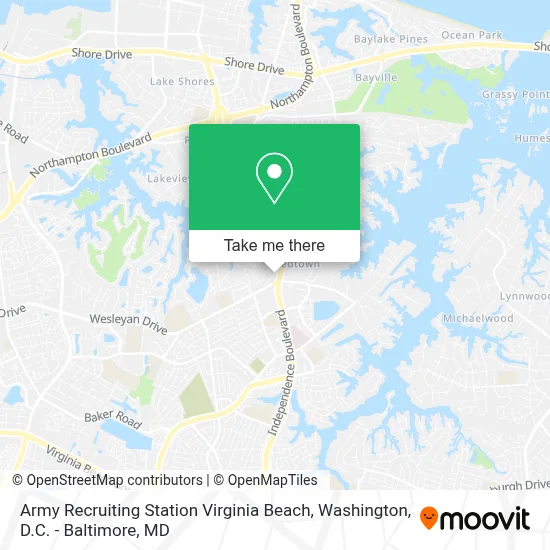 Army Recruiting Station Virginia Beach map