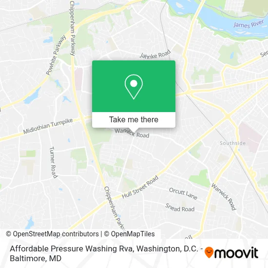 Affordable Pressure Washing Rva map