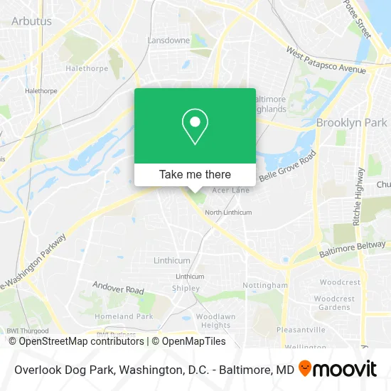 Overlook Dog Park map