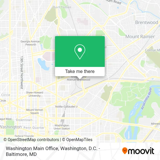 Washington Main Office map