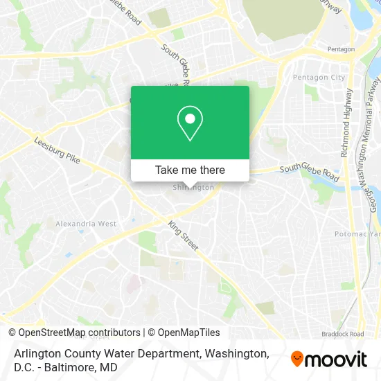 Arlington County Water Department map