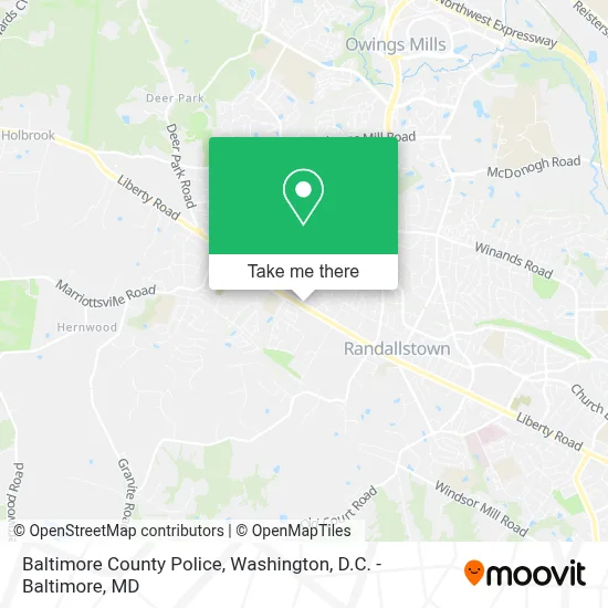 Baltimore County Police map