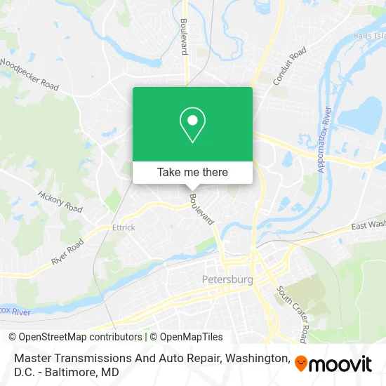 Master Transmissions And Auto Repair map