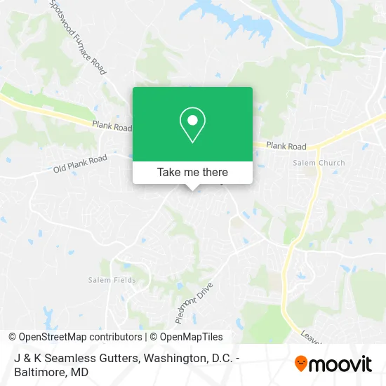 J & K Seamless Gutters map