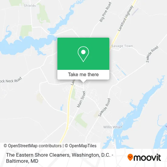 The Eastern Shore Cleaners map