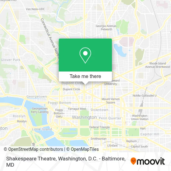 Shakespeare Theatre map