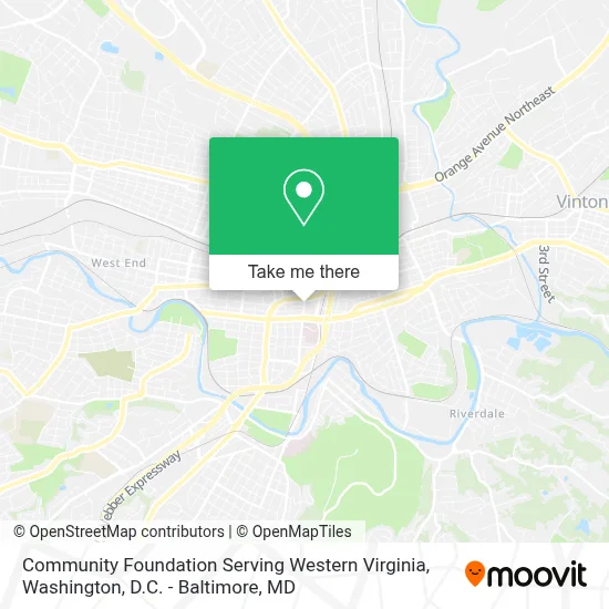 Community Foundation Serving Western Virginia map