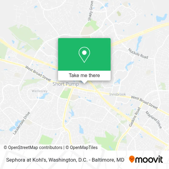 Sephora at Kohl's map