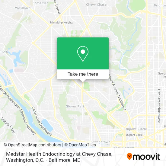 Medstar Health Endocrinology at Chevy Chase map