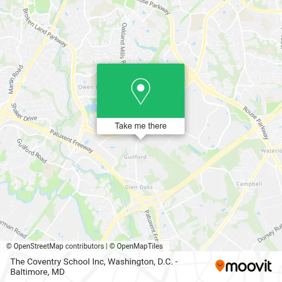 The Coventry School Inc map