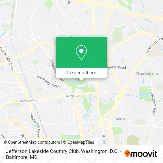 Jefferson Lakeside Country Club map