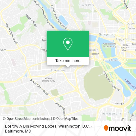 Borrow A Bin Moving Boxes map