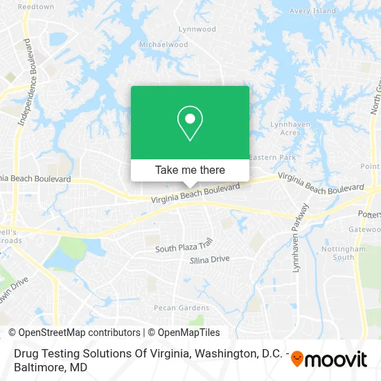 Drug Testing Solutions Of Virginia map