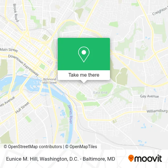 Eunice M. Hill map