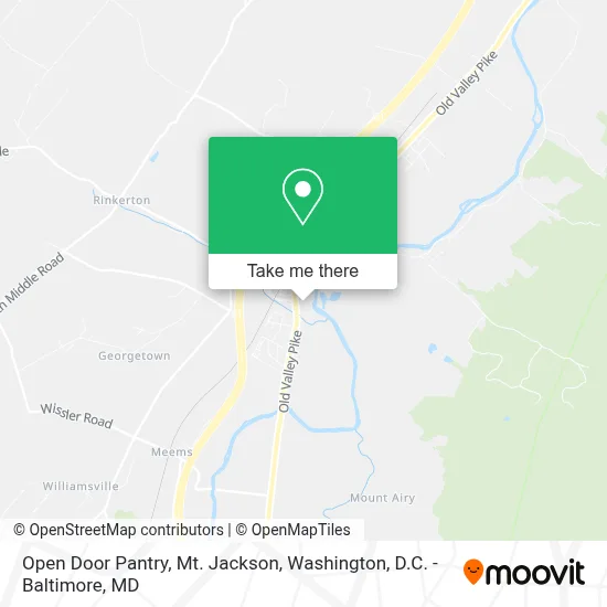 Open Door Pantry, Mt. Jackson map