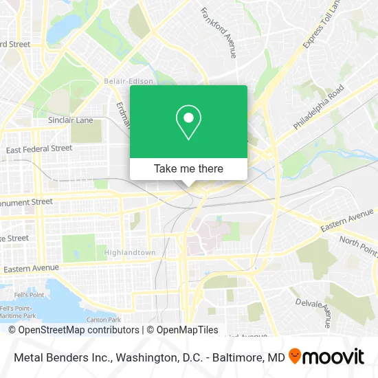 Metal Benders Inc. map