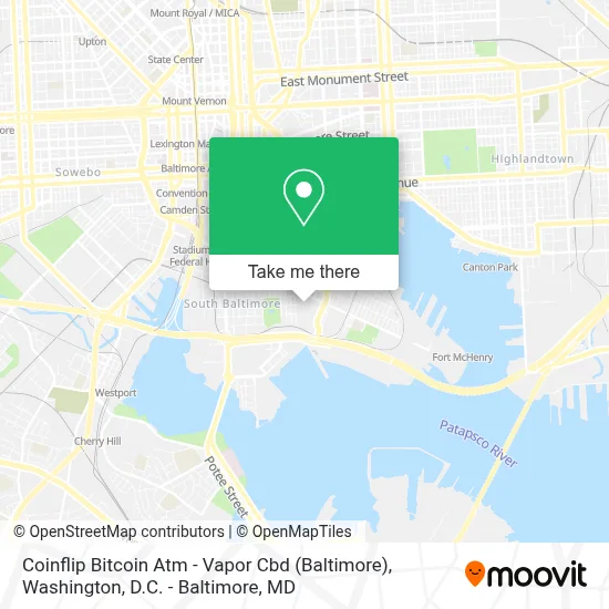 Coinflip Bitcoin Atm - Vapor Cbd (Baltimore) map