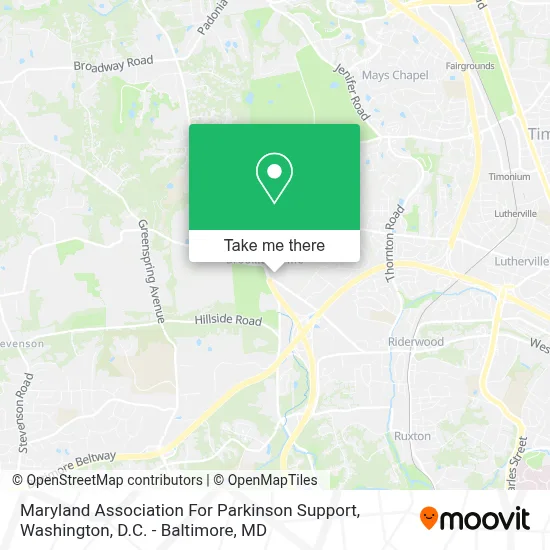 Maryland Association For Parkinson Support map