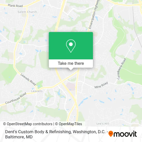 Dent's Custom Body & Refinishing map