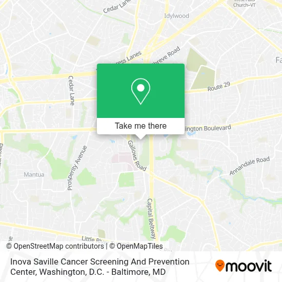Inova Saville Cancer Screening And Prevention Center map