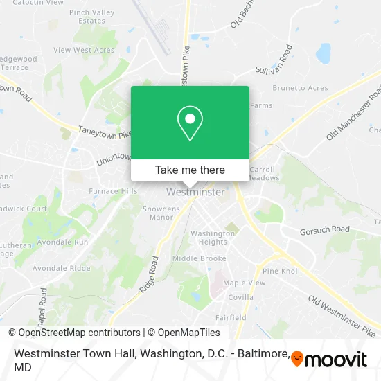 Westminster Town Hall map