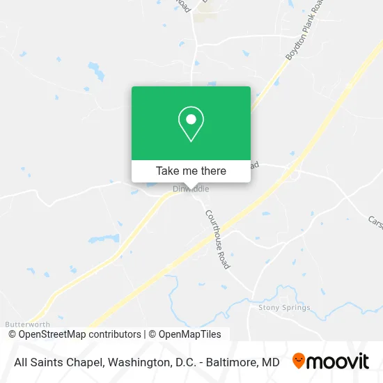 All Saints Chapel map