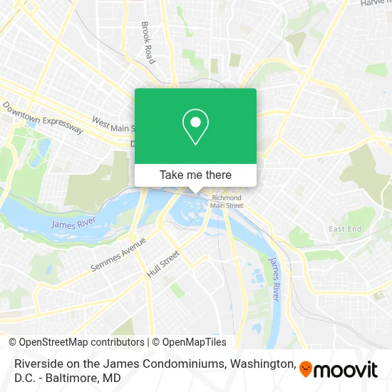 Riverside on the James Condominiums map