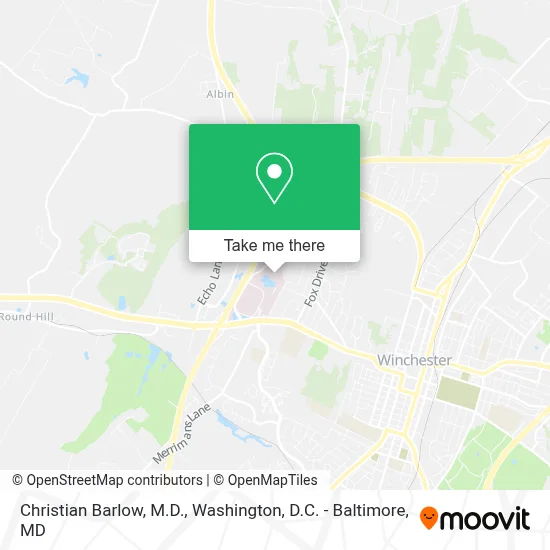 Christian Barlow, M.D. map