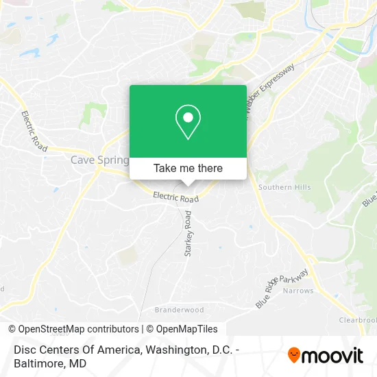 Disc Centers Of America map