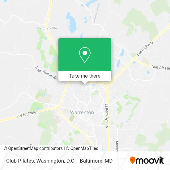 Club Pilates map