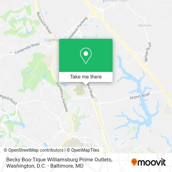 Becky Boo-Tique Williamsburg Prime Outlets map