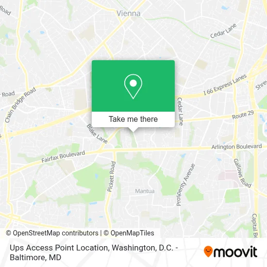 Ups Access Point Location map