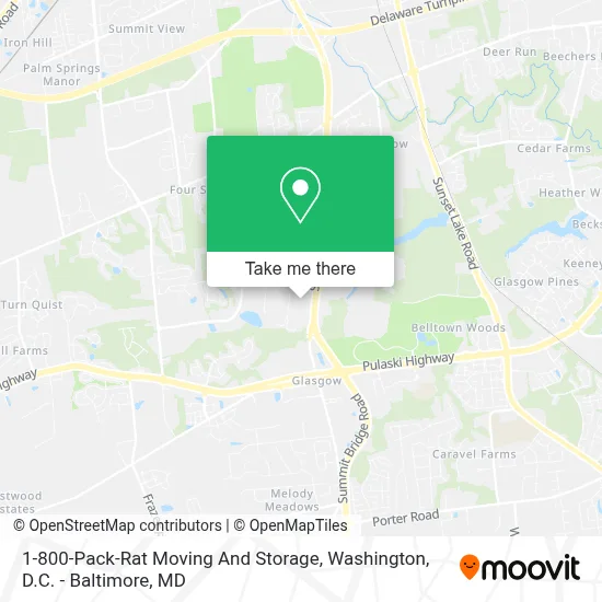 1-800-Pack-Rat Moving And Storage map