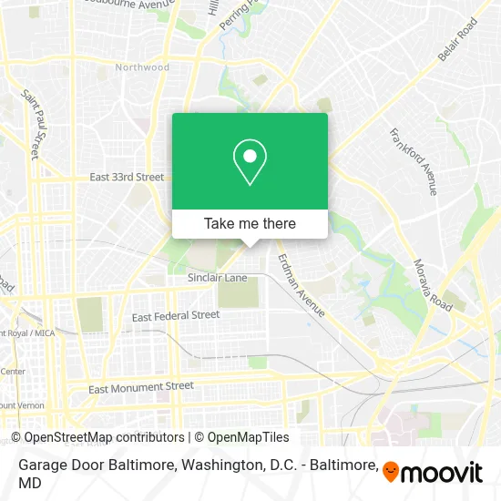 Garage Door Baltimore map