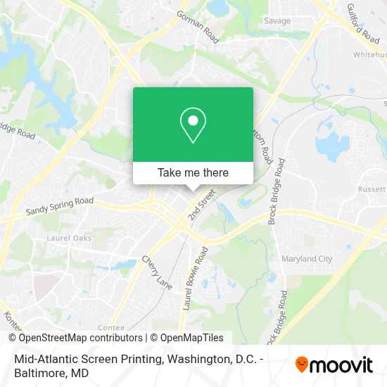 Mid-Atlantic Screen Printing map