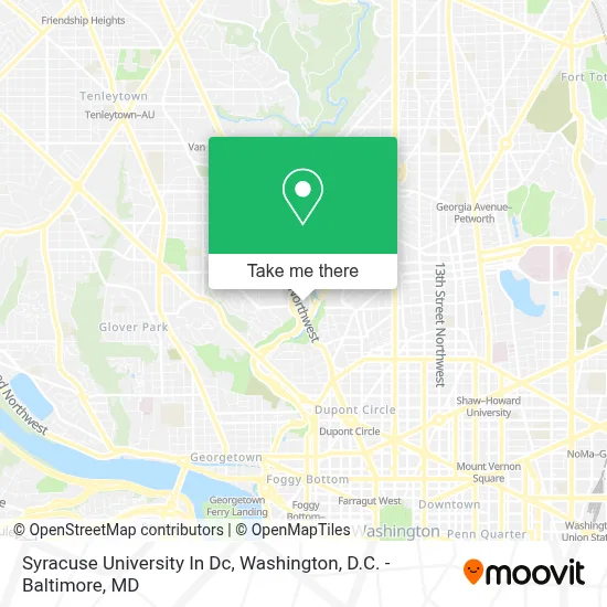 Syracuse University In Dc map