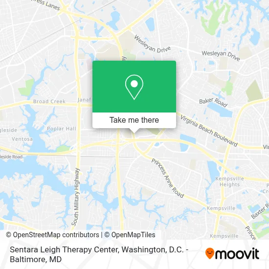Sentara Leigh Therapy Center map