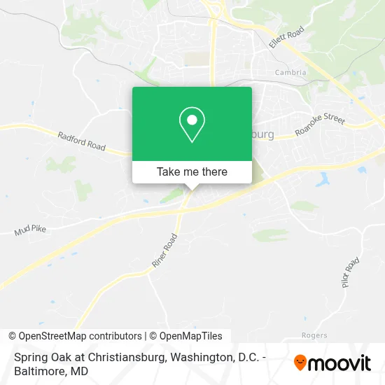Spring Oak at Christiansburg map