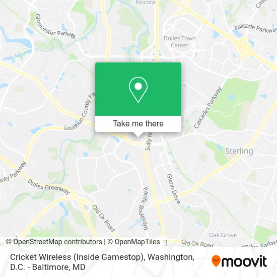 Cricket Wireless (Inside Gamestop) map