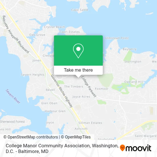 College Manor Community Association map