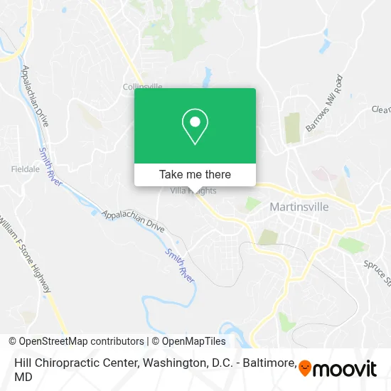Hill Chiropractic Center map