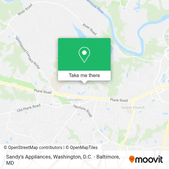 Sandy's Appliances map