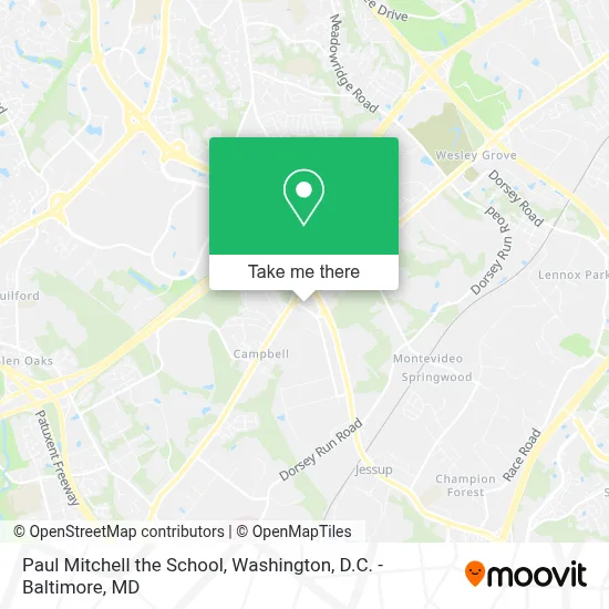 Paul Mitchell the School map