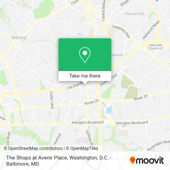 The Shops at Avenir Place map