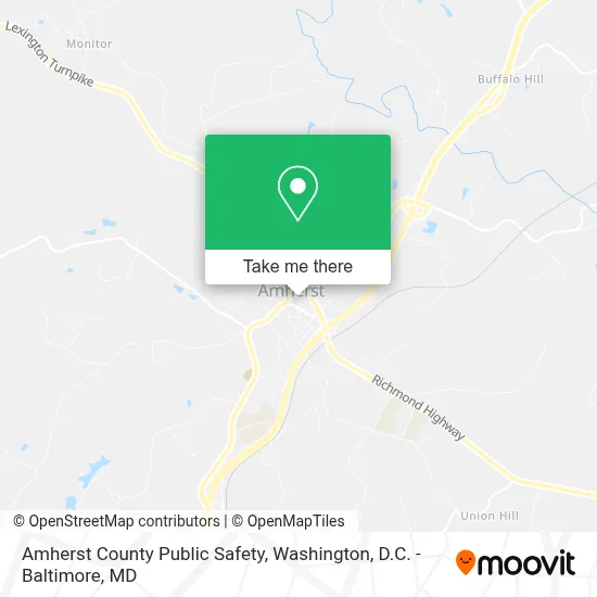 Amherst County Public Safety map