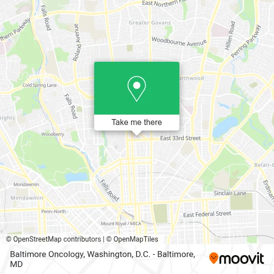 Baltimore Oncology map